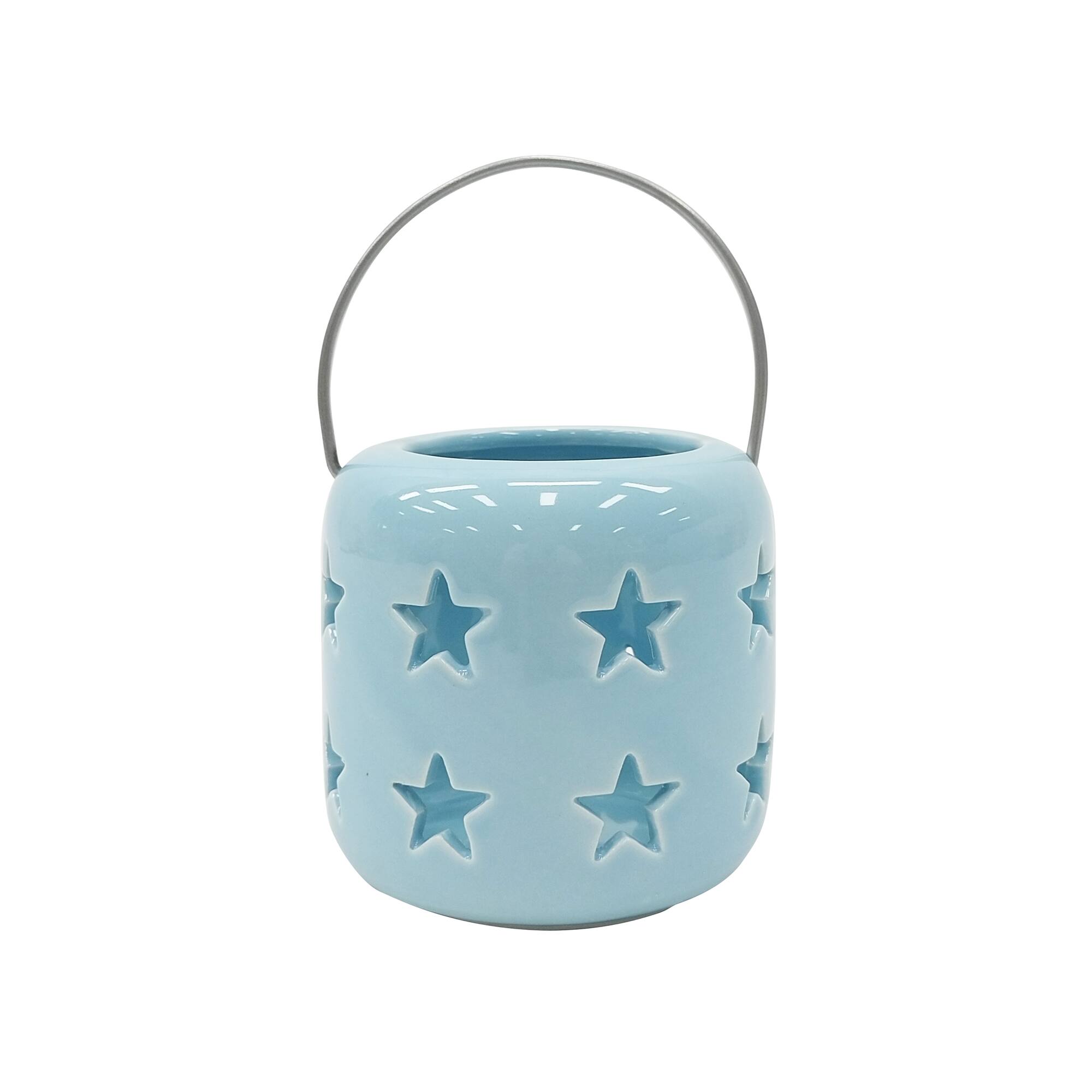 3.75" Ceramic Tealight Candle Lantern by Celebrate It
